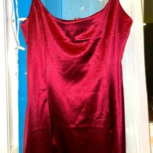 Red Satin Dress
